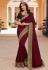 Silk Saree with blouse in Wine colour 1008