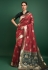 Silk Saree with blouse in Rust colour 10955