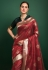 Silk Saree with blouse in Rust colour 10955