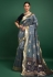 Silk Saree with blouse in Blue colour 10953