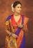 Silk paithani Saree in Blue colour 42002