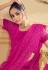 Net Saree with blouse in Magenta colour 1325