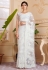 Net Saree with blouse in White colour 1321
