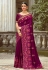 Silk Saree with blouse in Purple colour 34318