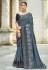 Silk Saree with blouse in Grey colour 34317