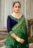 Silk Saree with blouse in Green colour 34315