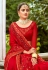 Silk Saree with blouse in Red colour 34314