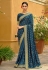 Silk Saree with blouse in Teal colour 87830