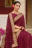 Silk Saree with blouse in Maroon colour 87832