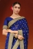 Silk Saree with blouse in Blue colour 87834