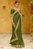 Silk Saree with blouse in Mehndi colour 87829