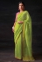 Brasso Saree with blouse in Light green colour 16022