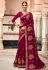 Silk Saree with blouse in Purple colour 2232