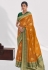 Silk Saree with blouse in Mustard colour 16003