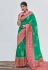 Silk Saree with blouse in Sea green colour 17006
