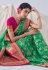 Silk Saree with blouse in Green colour 18004