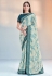 Satin silk Saree with blouse in Sea green colour 42302