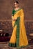 Chinon Saree with blouse in Yellow colour 4803