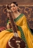 Chinon Saree with blouse in Yellow colour 4803