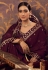 Chinon Saree with blouse in Maroon colour 4805