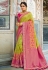 Silk Saree with blouse in Light green colour 216