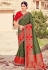 Silk Saree with blouse in Green colour 105