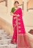 Silk Saree with blouse in Magenta colour 106