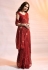 Georgette Saree with blouse in Red colour 172145