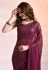 Georgette sequence Saree in Purple colour 172146