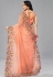 Organza Saree with blouse in Peach colour 900