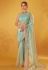 Organza Saree with blouse in Sea green colour 898