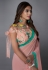 Georgette Saree with blouse in Pink colour 910