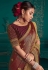 Silk Saree with blouse in Rust colour 9711