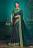 Silk Saree with blouse in Teal colour 9713