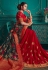 Silk half n half Saree in Red colour 9716