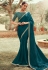 Silk Saree with blouse in Teal colour 4909