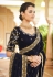 Silk Saree with blouse in Navy blue colour 5411