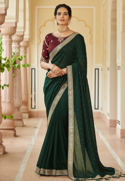 Buy Green Sarees for Women by Hritika Online | Ajio.com