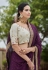 Silk Saree with blouse in Purple colour 5418