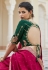 Silk Saree with blouse in Magenta colour 5419