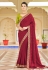 Silk Saree with blouse in Maroon colour 5413