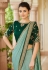 Silk Saree with blouse in Sea green colour 5415