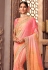 Art silk Saree with blouse in Peach colour 1202