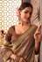 Viscose Saree with blouse in Brown colour 1203