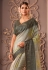 Organza Saree with blouse in Grey colour 1206B