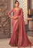 Organza Saree with blouse in Pink colour 1209