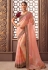 Organza Saree with blouse in Pink colour 1210