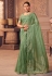 Organza Saree with blouse in Sea green colour 1207