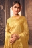 Organza Saree with blouse in Golden colour 1208