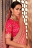 Organza Saree with blouse in Pink colour 1204A